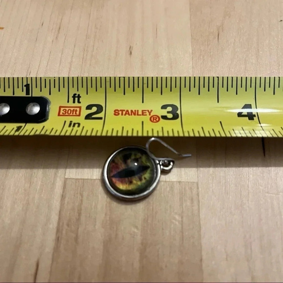 Dragon Eye Earrings Lizard Reptile Cat Fantasy Nerd LOTR Dangle Cosplay - Picture 6 of 6